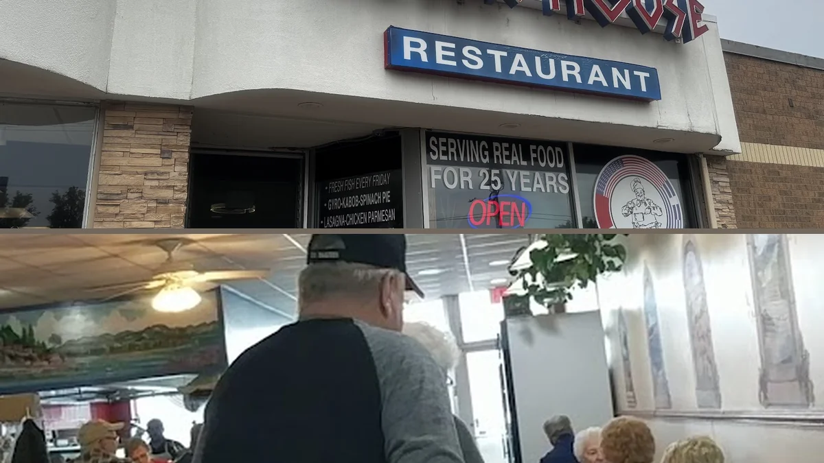 Simple restaurant seating and counter service.